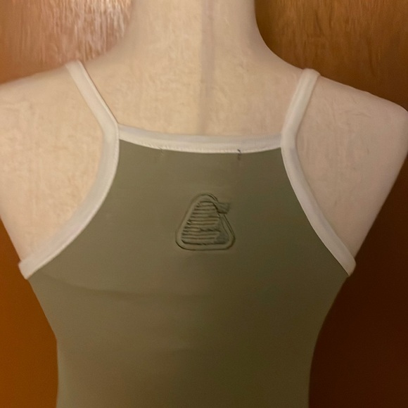 Express Bleus tank dress, size S. Green with stripes. Stretchy and bodycon - Picture 6 of 16